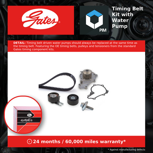 Timing belt water - &, pump
