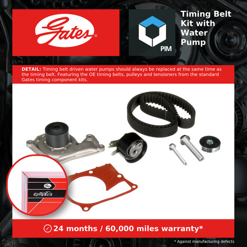 Timing belt water pump kit - belt,
