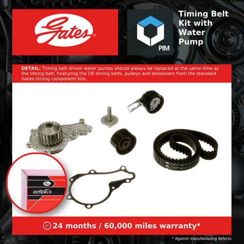 Timing belt water pump kit - belt, &