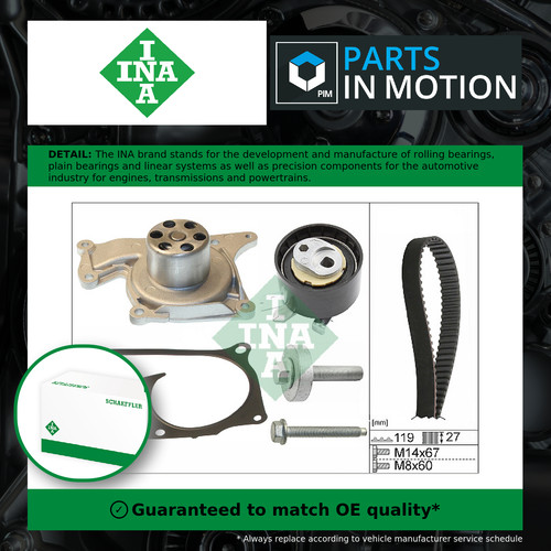 Timing belt water - &, pump