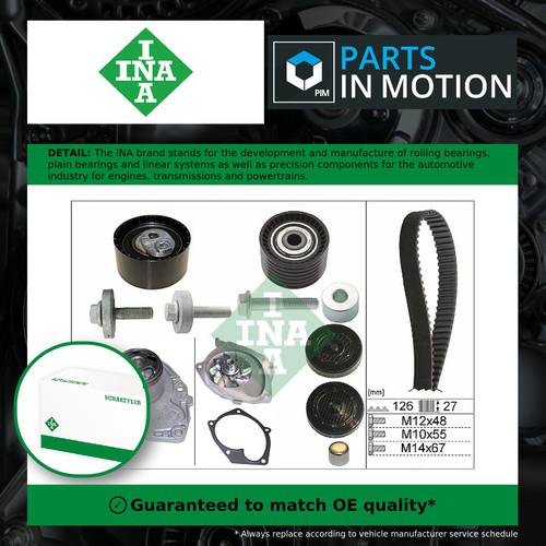 Timing belt water - &, pump