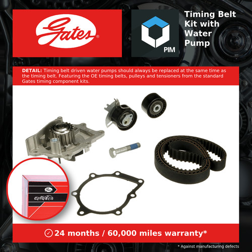 Timing belt water pump kit - belt,