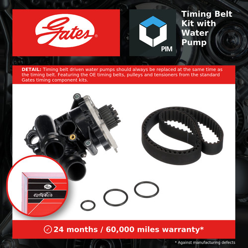 Timing belt water pump kit - belt,