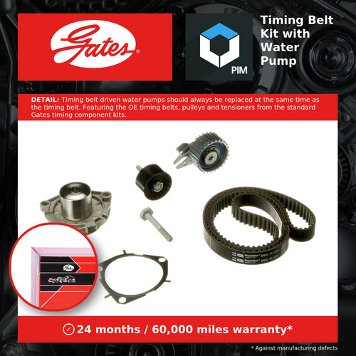 Timing belt water pump kit - timing,